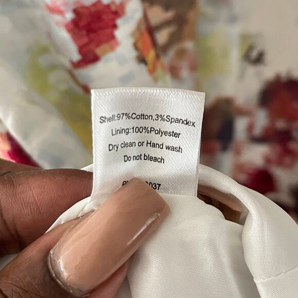 Hunter Bell Anthropologie Kukka Tea Party Dress Womens 6 Abstract Floral Pleated - Picture 5 of 9